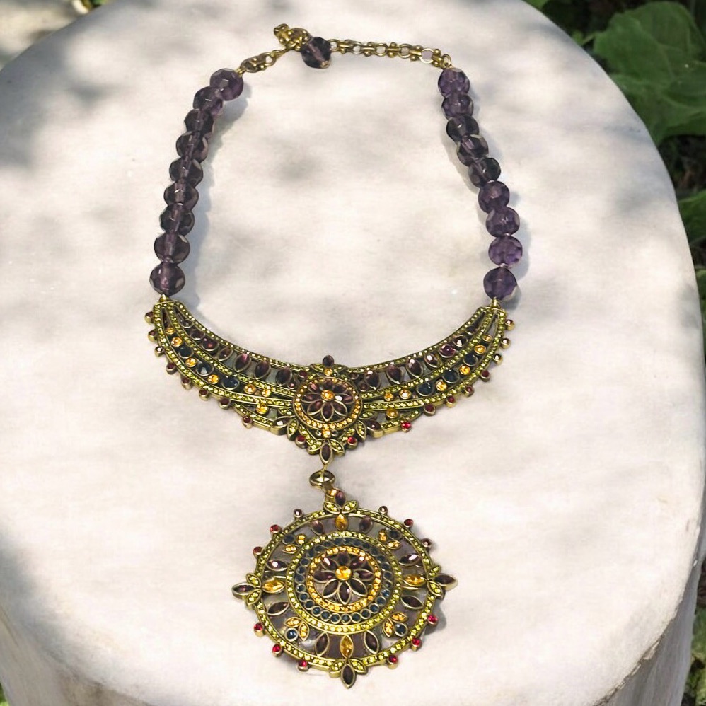 Heidi Daus Necklace With Detachable Pendant/Brooch